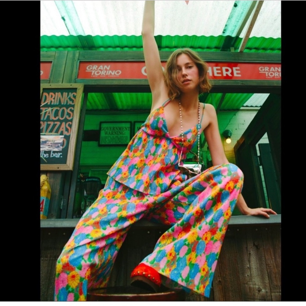 Floral set top (small) and bottom (small)